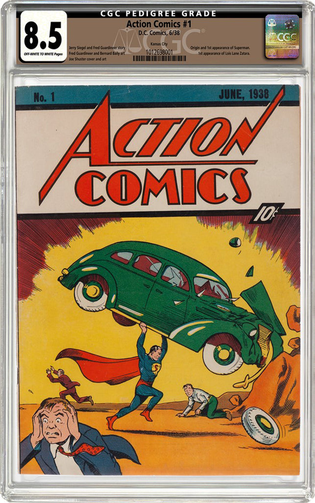 The Most Expensive comic on Earth! Action Comics #1 CGC 8.5 Kansas City Pedigree