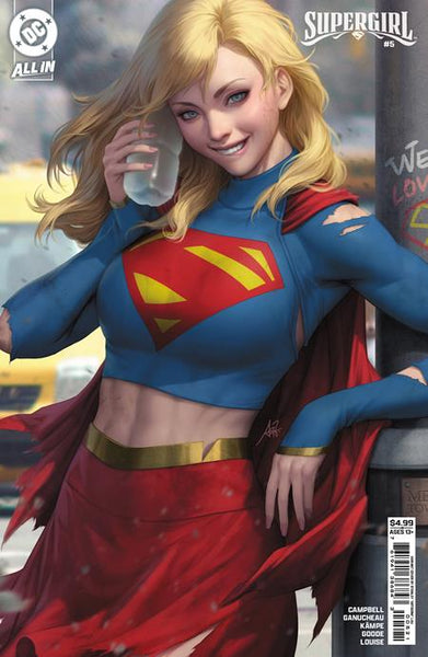 SUPERGIRL 5 CVR B STANLEY ARTGERM LAU CARD STOCK VAR