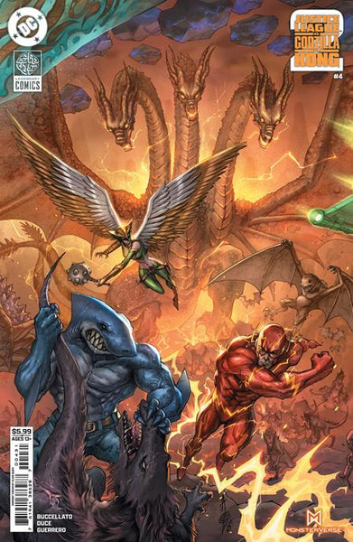 JUSTICE LEAGUE VS GODZILLA VS KONG 2 4 (OF 7) CVR C ALAN QUAH CARD STOCK VAR