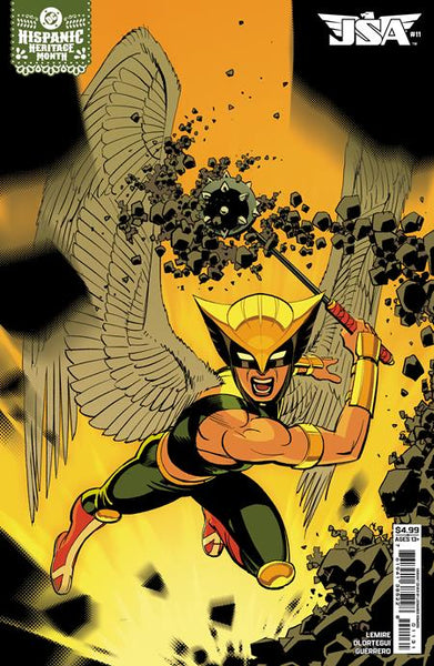 JSA 11 CVR C LEONARDO ROMERO HISPANIC HERITAGE MONTH HAWKGIRL CARD STOCK VAR
