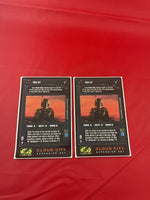 2x Star Wars CCG Cloud City Boba Fett oversized Sticker Promo