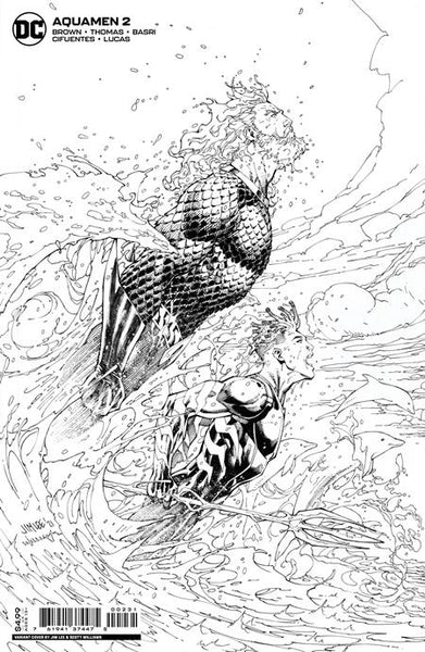 AQUAMEN #2 CVR C JIM LEE B/W CARD STOCK VAR DC Comics (B335)